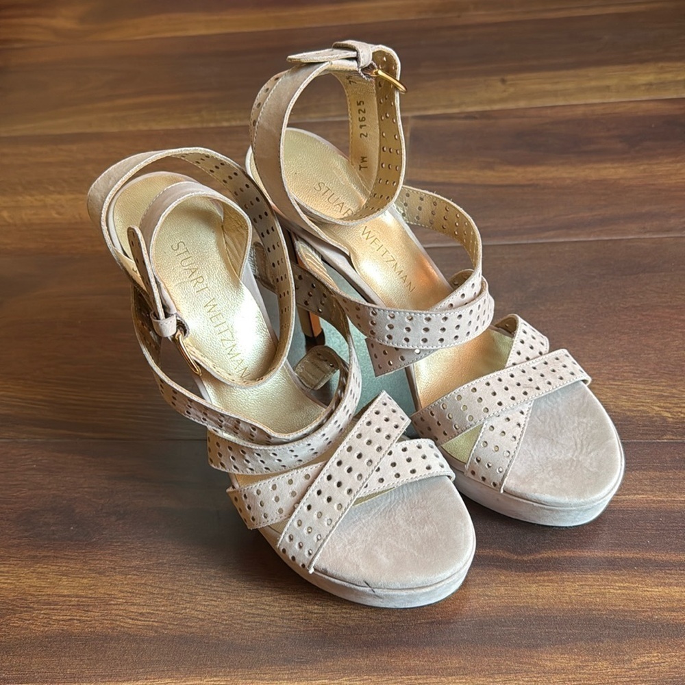 🌿SALE🌿STUART WEITZMAN High Heeled Sandal Shoes Size 7.5M